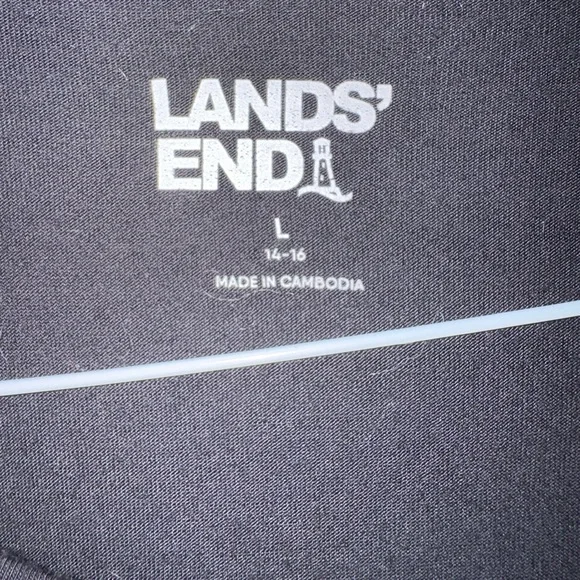 Women’s Land End Black Short Sleeve Shirt Size Large - Picture 2 of 4